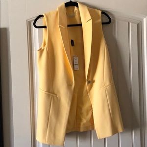 White House Black Market canary yellow Vest